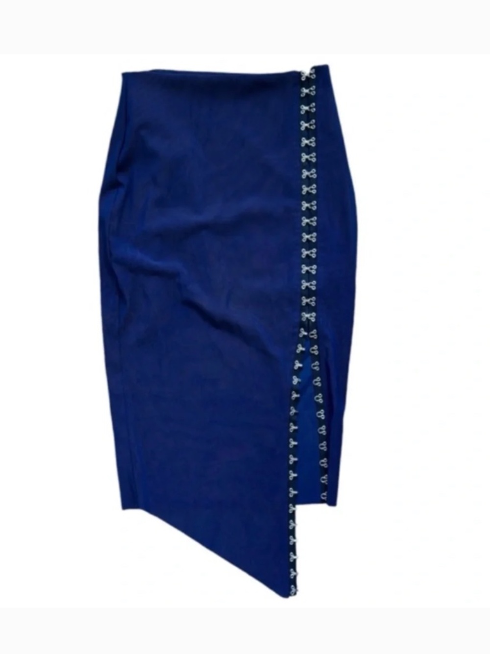 BEC + BRIDGE Navy Mesh Pencil Skirt With Slit | 2